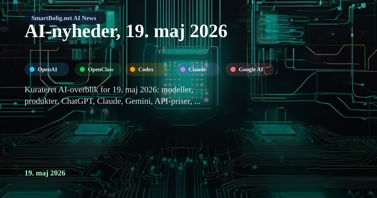 SmartBolig hardware visual about today's AI news from OpenAI, OpenClaw, OpenAI Codex, Claude Code, Gemini CLI